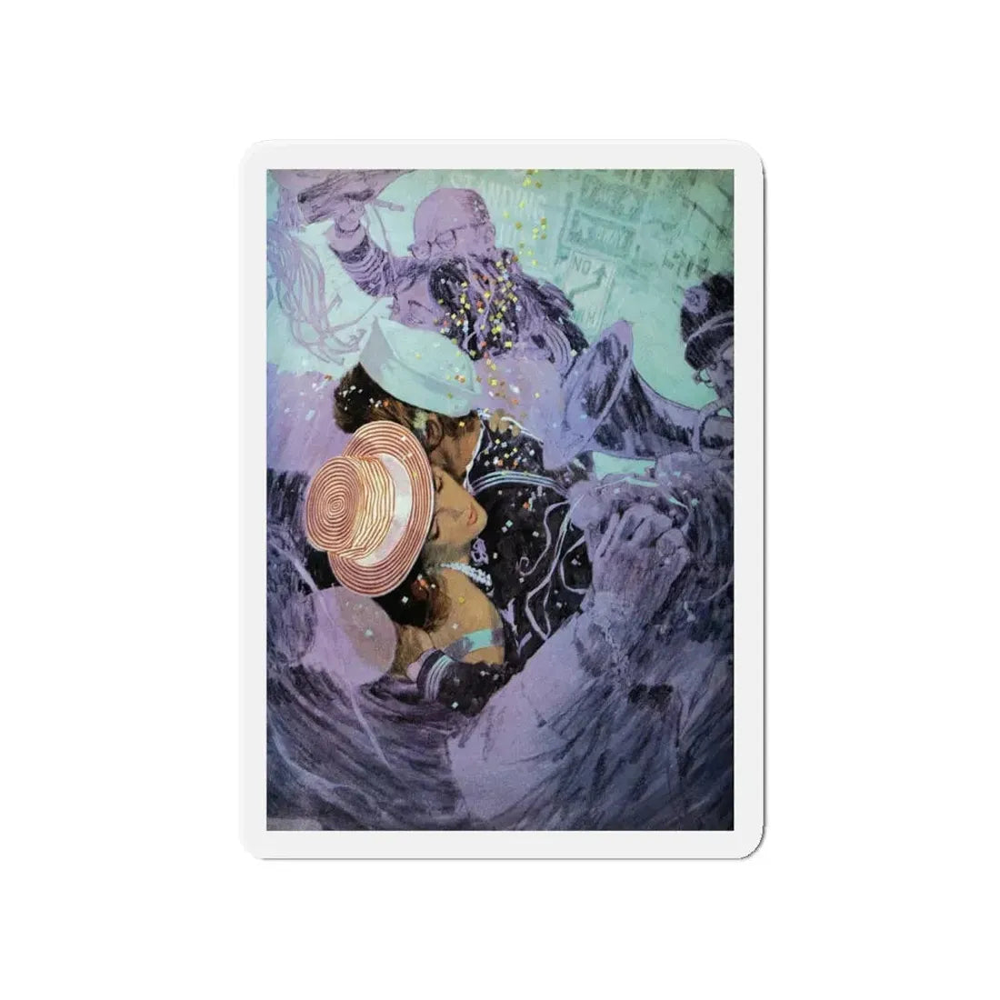 Once Upon a Midniht, Good Housekeeping, January 1966 (Magazine Illustration) Refrigerator Magnet 4 Inch - The Sticker Space