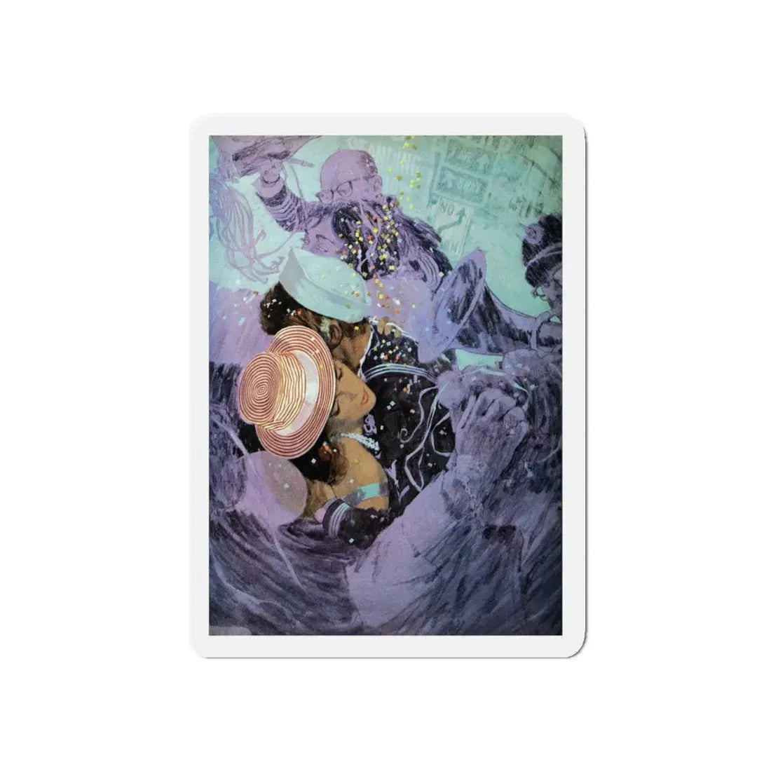 Once Upon a Midniht, Good Housekeeping, January 1966 (Magazine Illustration) Refrigerator Magnet 5 Inch - The Sticker Space