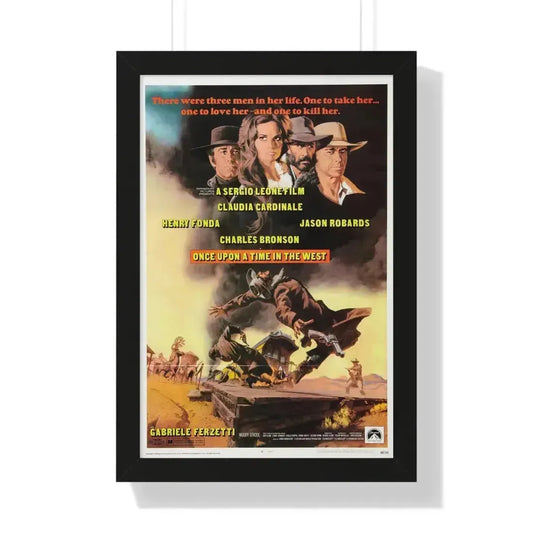 ONCE UPON A TIME IN THE WEST 1968 - Framed Movie Poster 16″ x 24″ Black - The Sticker Space