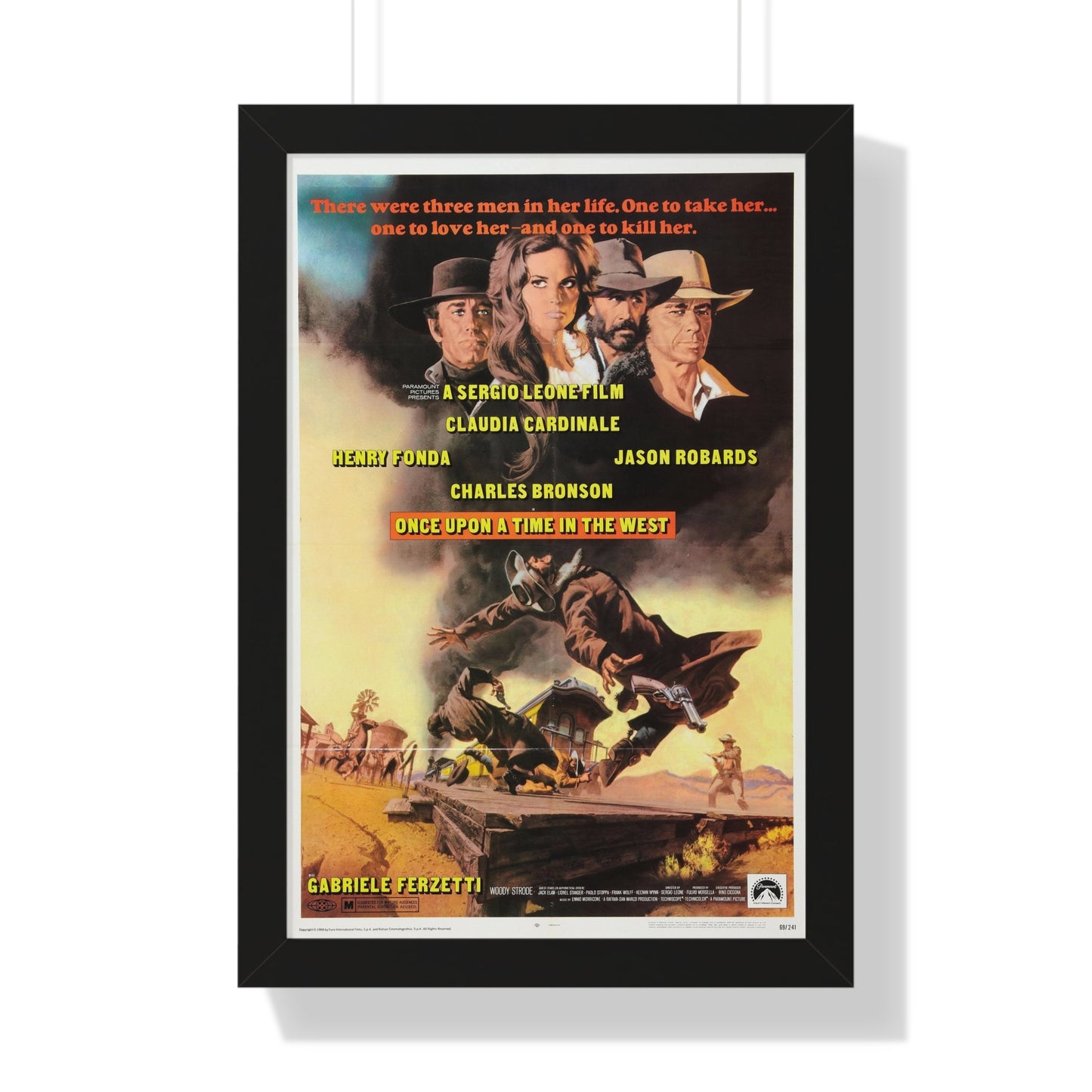 ONCE UPON A TIME IN THE WEST 1968 - Framed Movie Poster-16″ x 24″-The Sticker Space