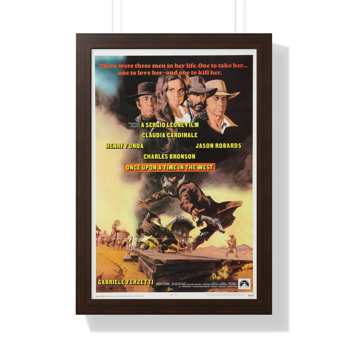 ONCE UPON A TIME IN THE WEST 1968 - Framed Movie Poster-16″ x 24″-The Sticker Space