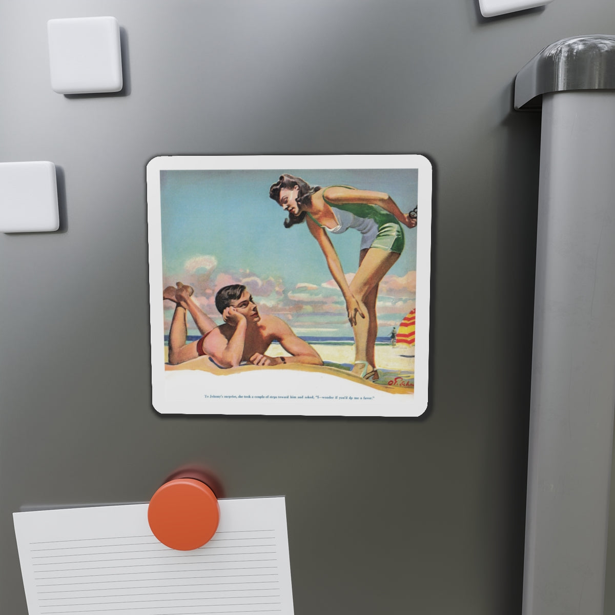 Once Upon a Week-End, Liberty, September 18, 1943 (Magazine Illustration) Refrigerator Magnet-The Sticker Space