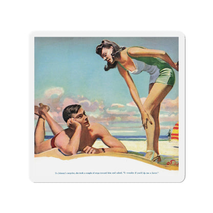 Once Upon a Week-End, Liberty, September 18, 1943 (Magazine Illustration) Refrigerator Magnet-2" x 2"-The Sticker Space