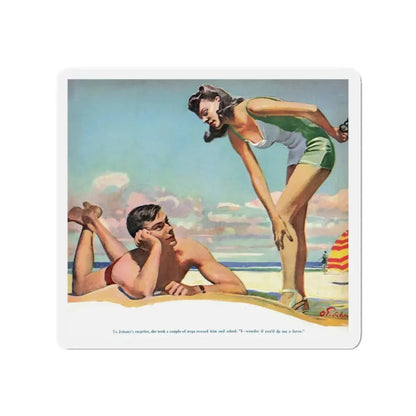 Once Upon a Week-End, Liberty, September 18, 1943 (Magazine Illustration) Refrigerator Magnet 3 Inch - The Sticker Space