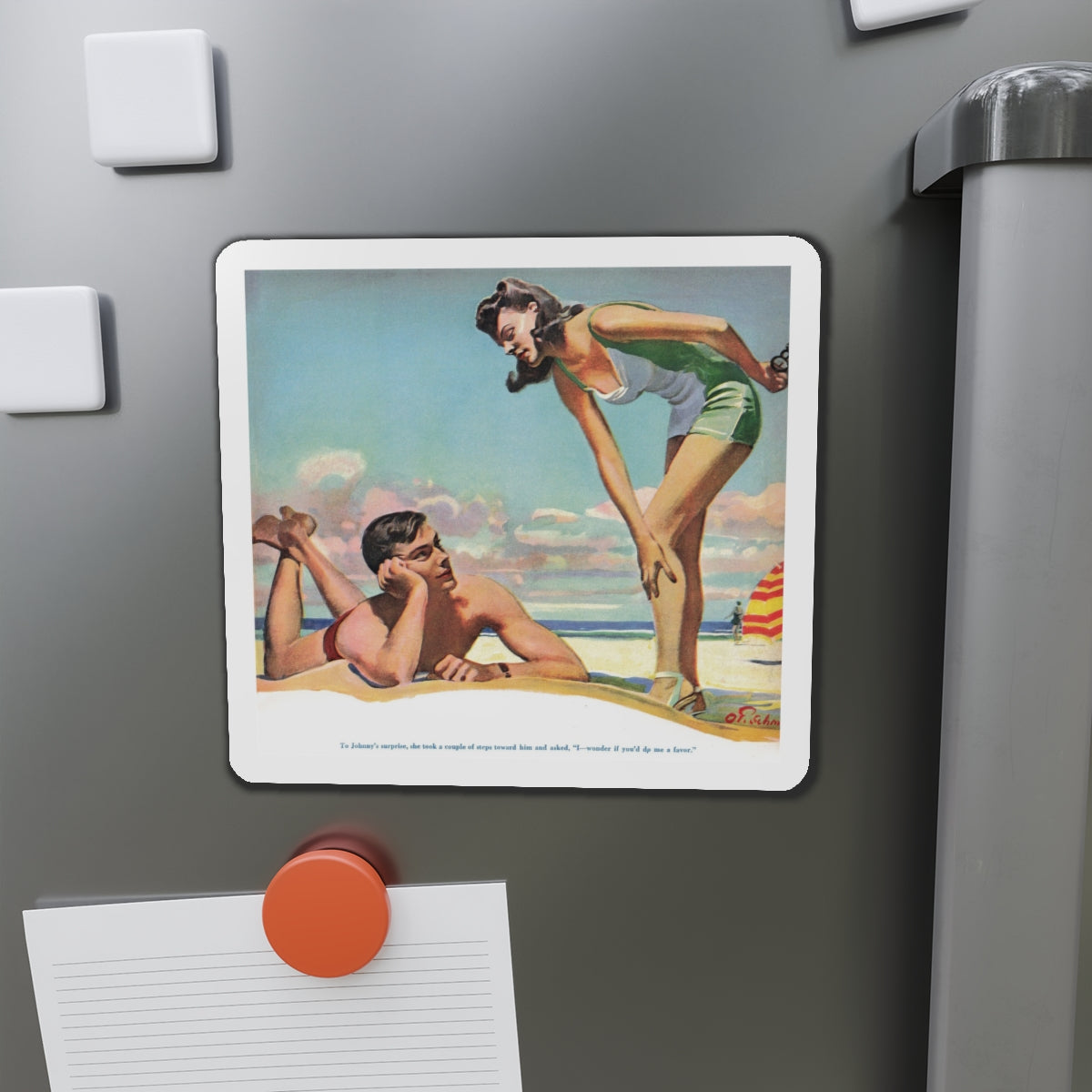 Once Upon a Week-End, Liberty, September 18, 1943 (Magazine Illustration) Refrigerator Magnet-The Sticker Space