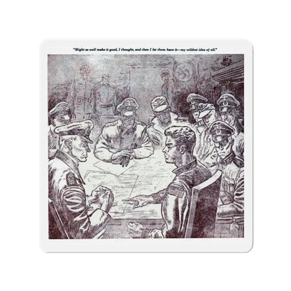 One Against A Thousand, Blue Book Magazine, February 1946 (Magazine Illustration) Refrigerator Magnet - The Sticker Space