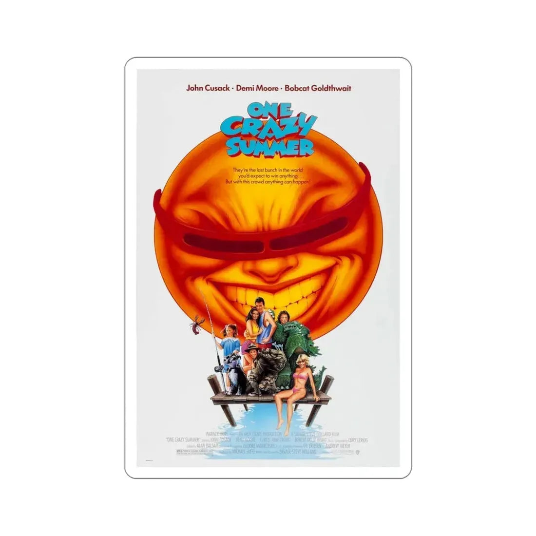 One Crazy Summer 1986 Movie Poster STICKER Vinyl Die-Cut Decal - The Sticker Space
