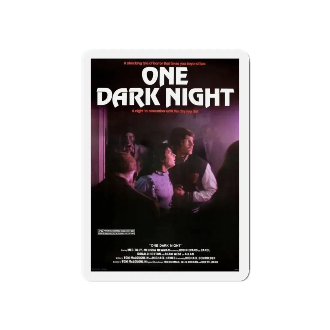 ONE DARK NIGHT 1982 Movie Poster - Refrigerator Magnet - The Sticker Space