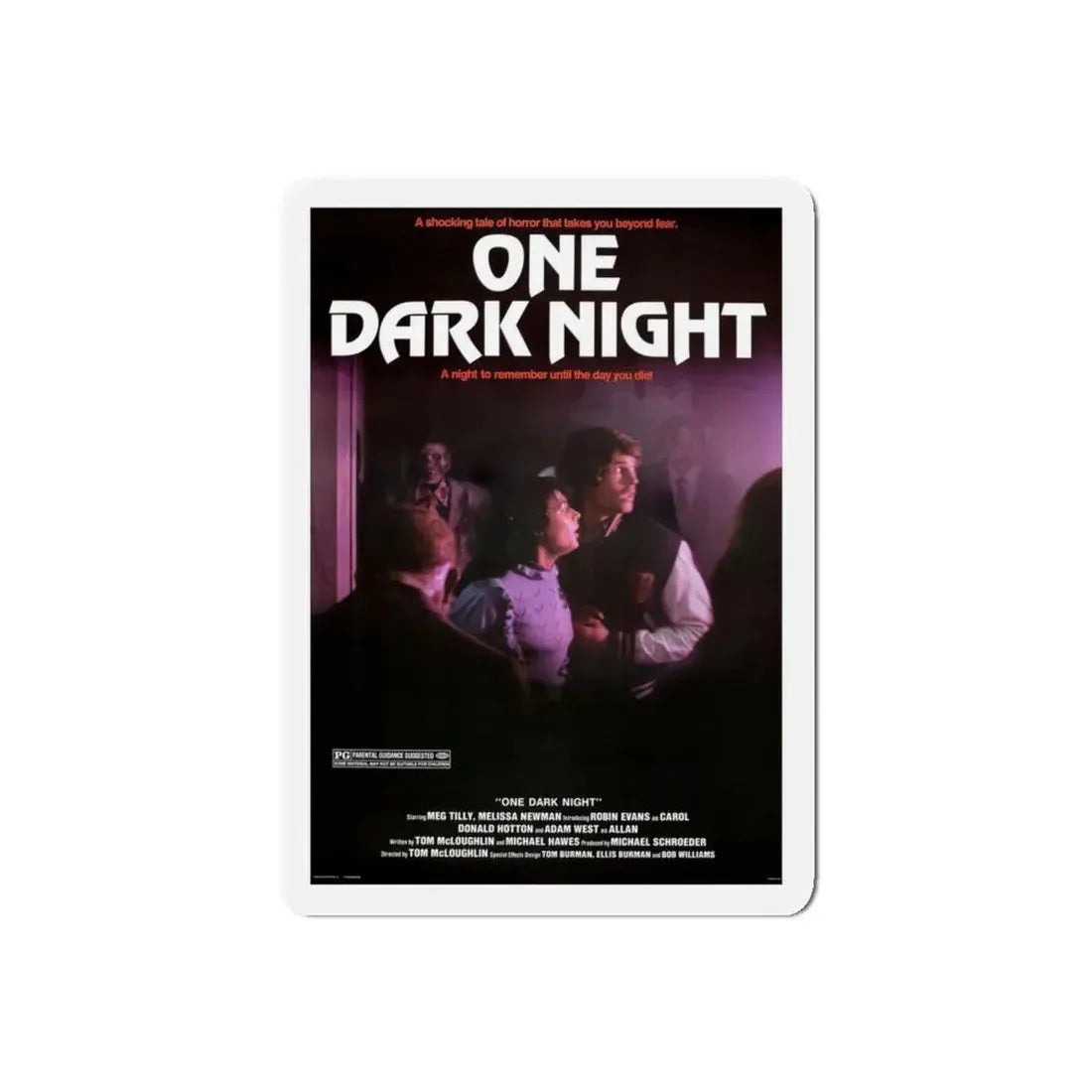 ONE DARK NIGHT 1982 Movie Poster - Refrigerator Magnet - The Sticker Space