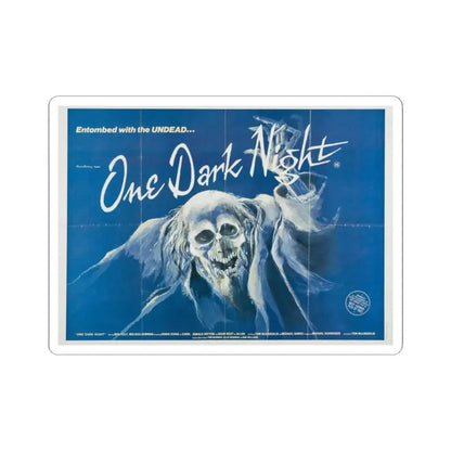 ONE DARK NIGHT (2) 1982 Movie Poster - STICKER Vinyl Kiss-Cut Decal 2 Inch White - The Sticker Space