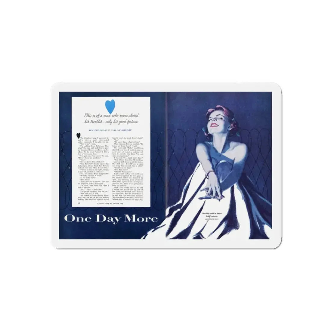 One Day More, Good Housekeeping, September 1953 (Magazine Illustration) Refrigerator Magnet - The Sticker Space