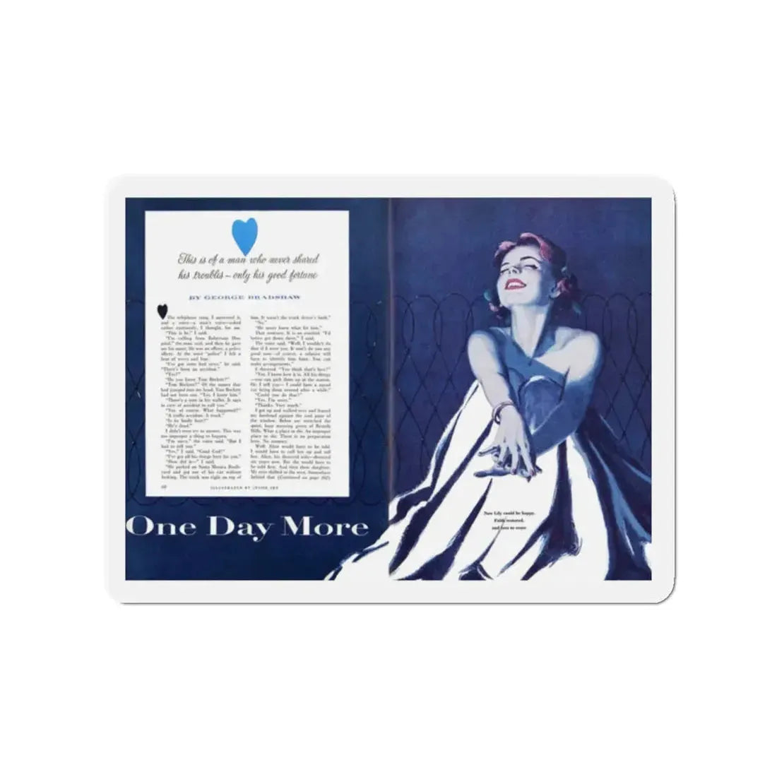 One Day More, Good Housekeeping, September 1953 (Magazine Illustration) Refrigerator Magnet - The Sticker Space