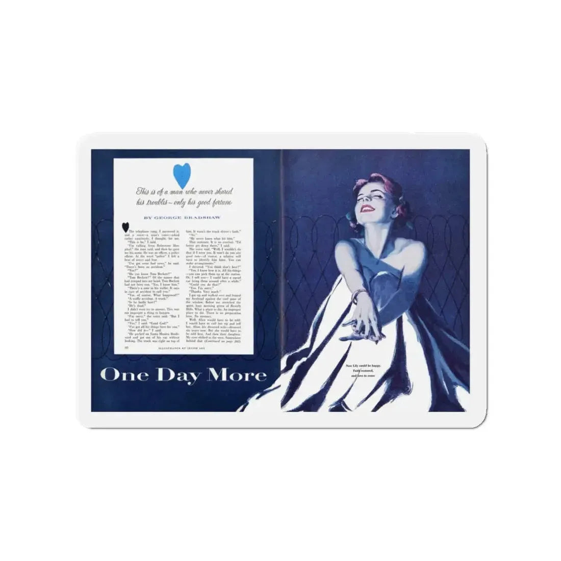 One Day More, Good Housekeeping, September 1953 (Magazine Illustration) Refrigerator Magnet - The Sticker Space