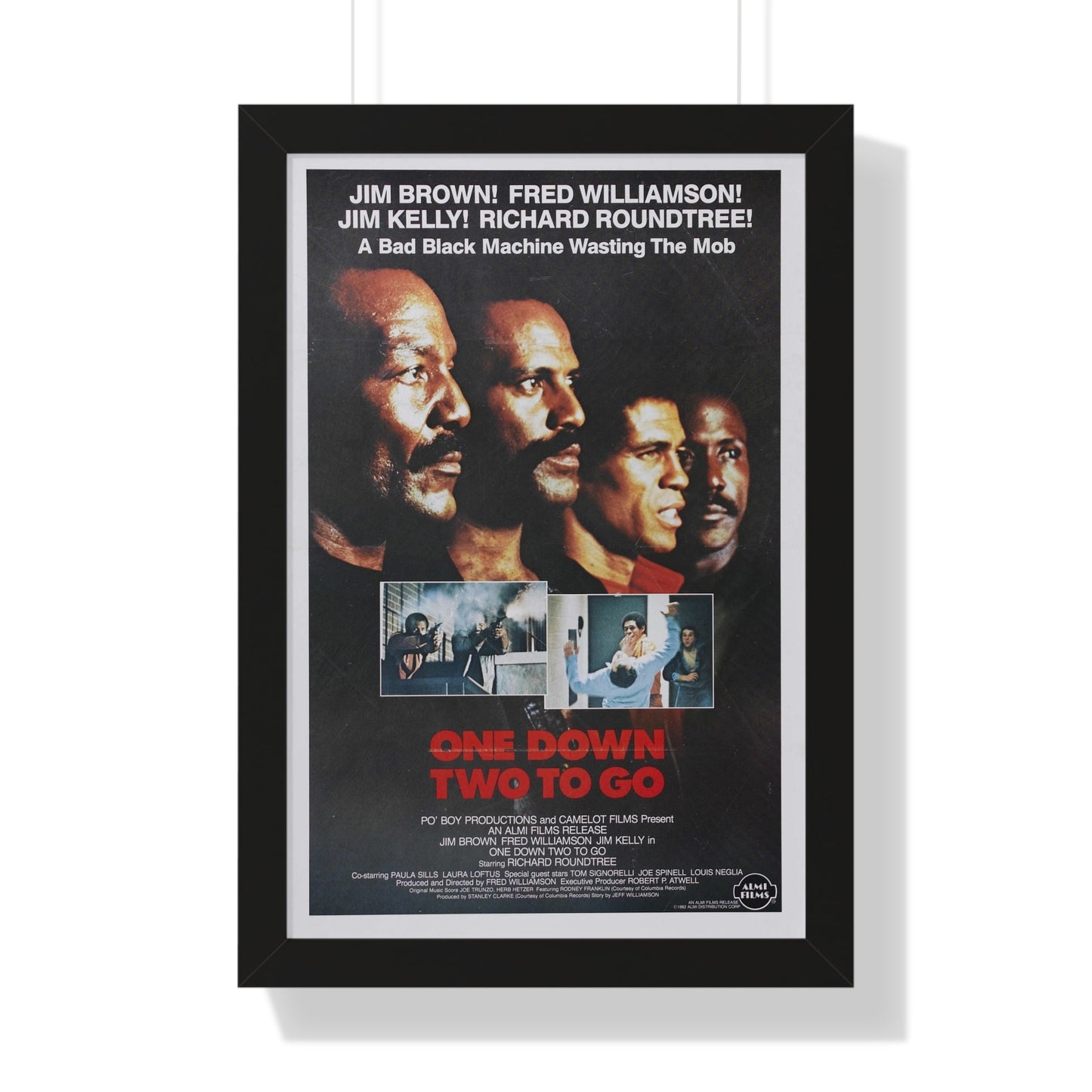 ONE DOWN, TWO TO GO 1982 - Framed Movie Poster-16″ x 24″-The Sticker Space