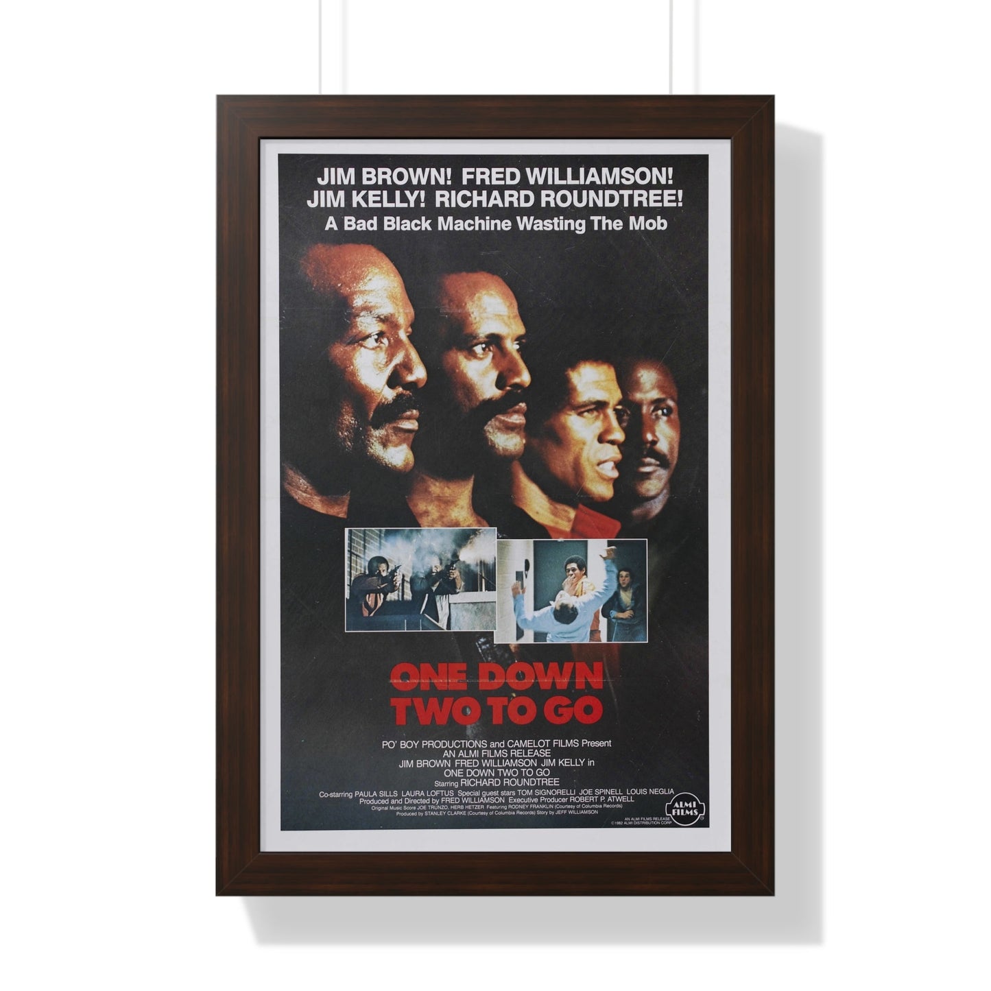 ONE DOWN, TWO TO GO 1982 - Framed Movie Poster-16″ x 24″-The Sticker Space