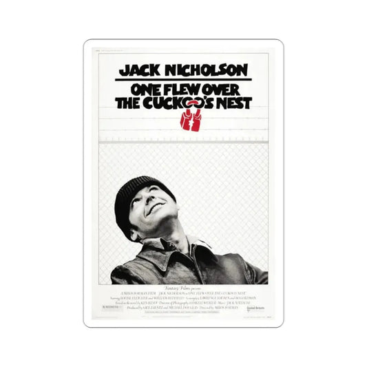 One Flew Over the Cuckoo's Nest 1975 Movie Poster STICKER Vinyl Die-Cut Decal 2 Inch - The Sticker Space