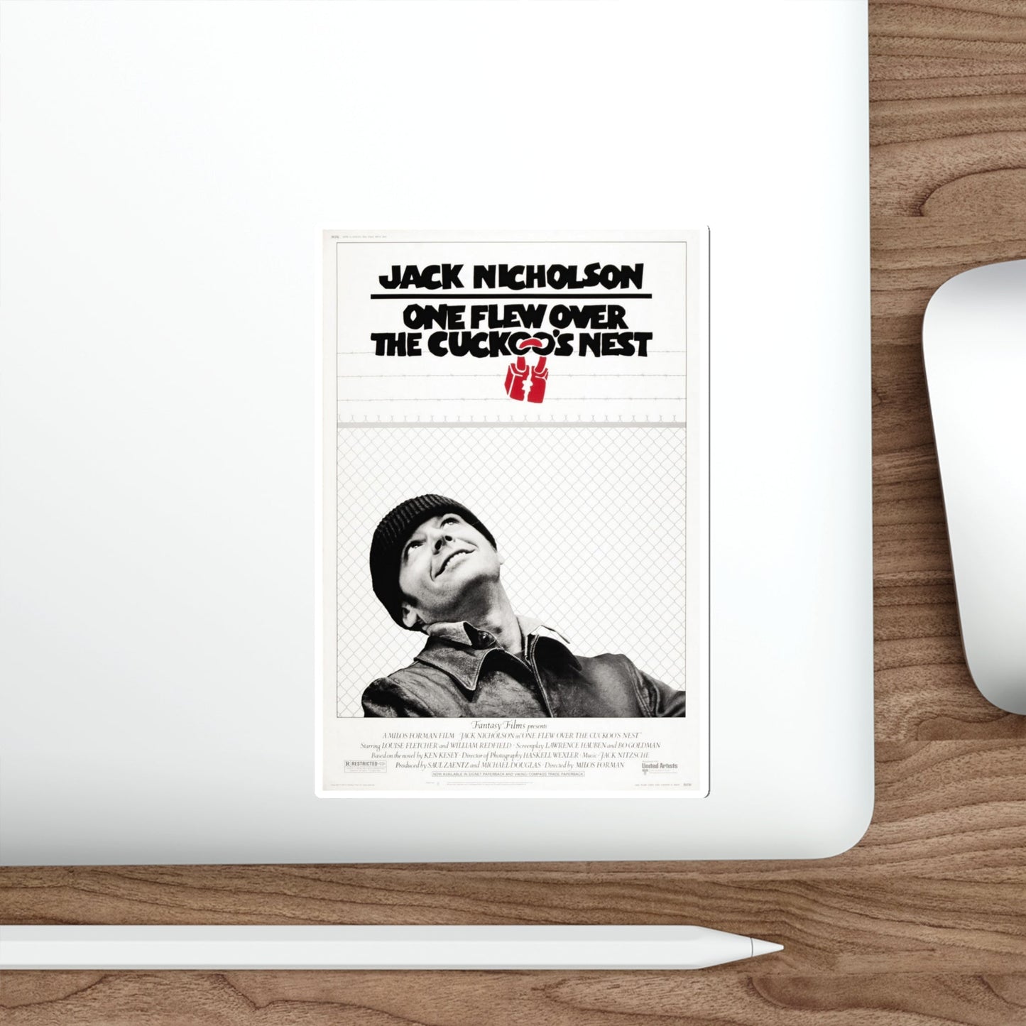 One Flew Over the Cuckoo's Nest 1975 Movie Poster STICKER Vinyl Die-Cut Decal-The Sticker Space