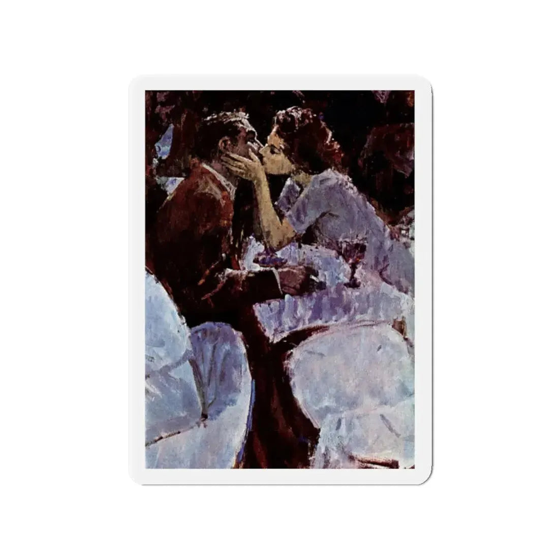 One Hidden Day, Redbook, June 1962 (Magazine Illustration) Refrigerator Magnet 2 Inch - The Sticker Space