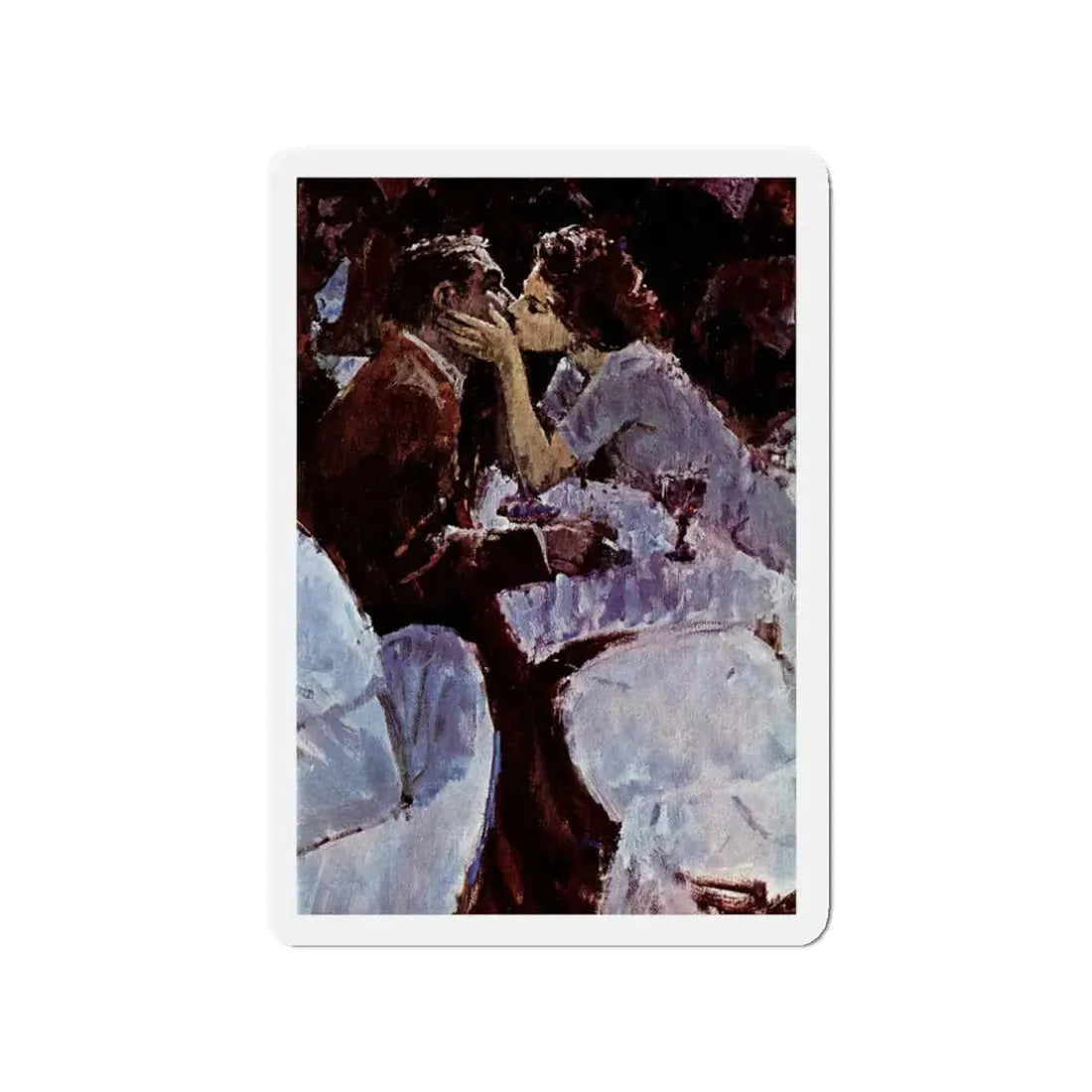 One Hidden Day, Redbook, June 1962 (Magazine Illustration) Refrigerator Magnet 3 Inch - The Sticker Space