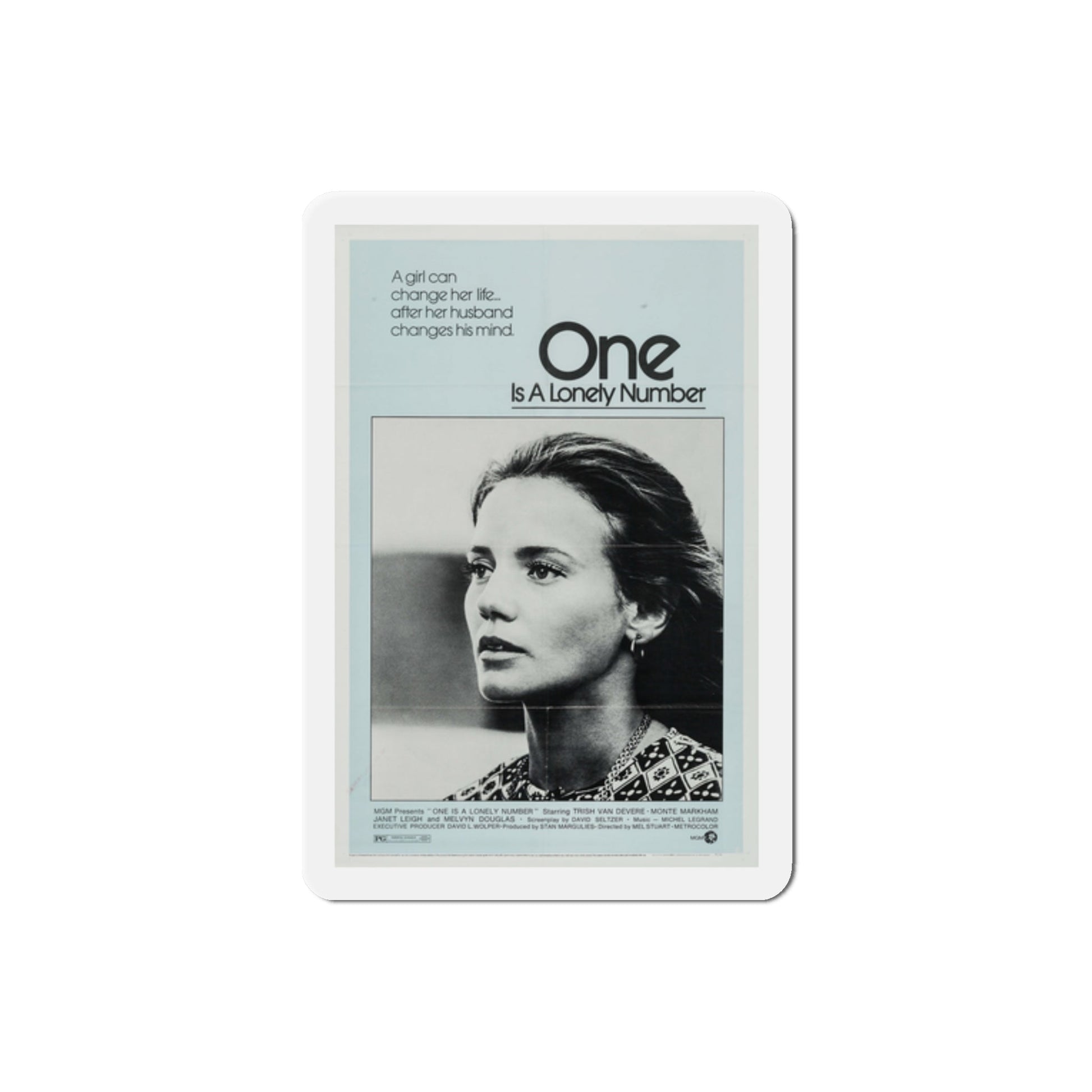 One Is a Lonely Number 1972 Movie Poster Die-Cut Magnet-2 Inch-The Sticker Space