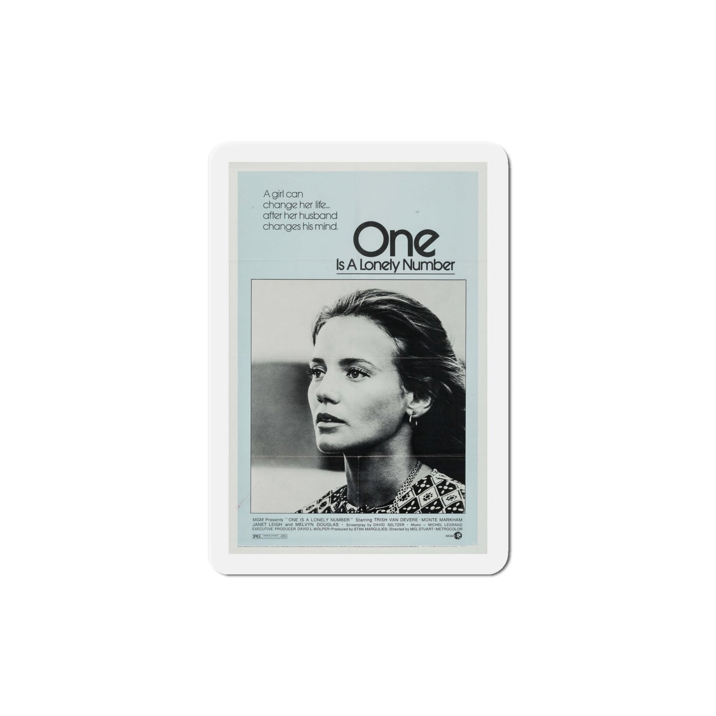 One Is a Lonely Number 1972 Movie Poster Die-Cut Magnet-4 Inch-The Sticker Space