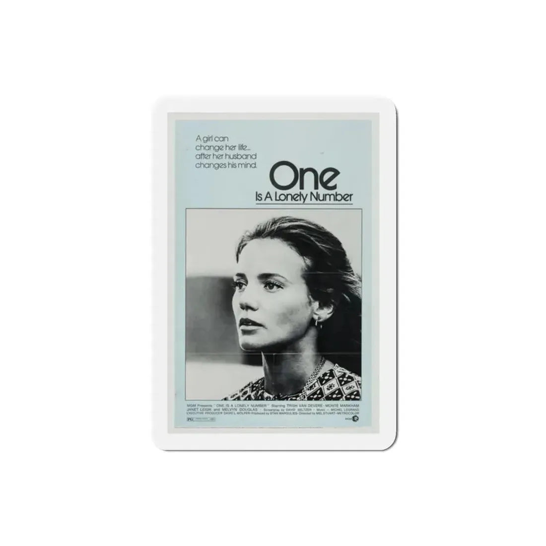 One Is a Lonely Number 1972 Movie Poster Refrigerator Magnet 2 Inch - The Sticker Space