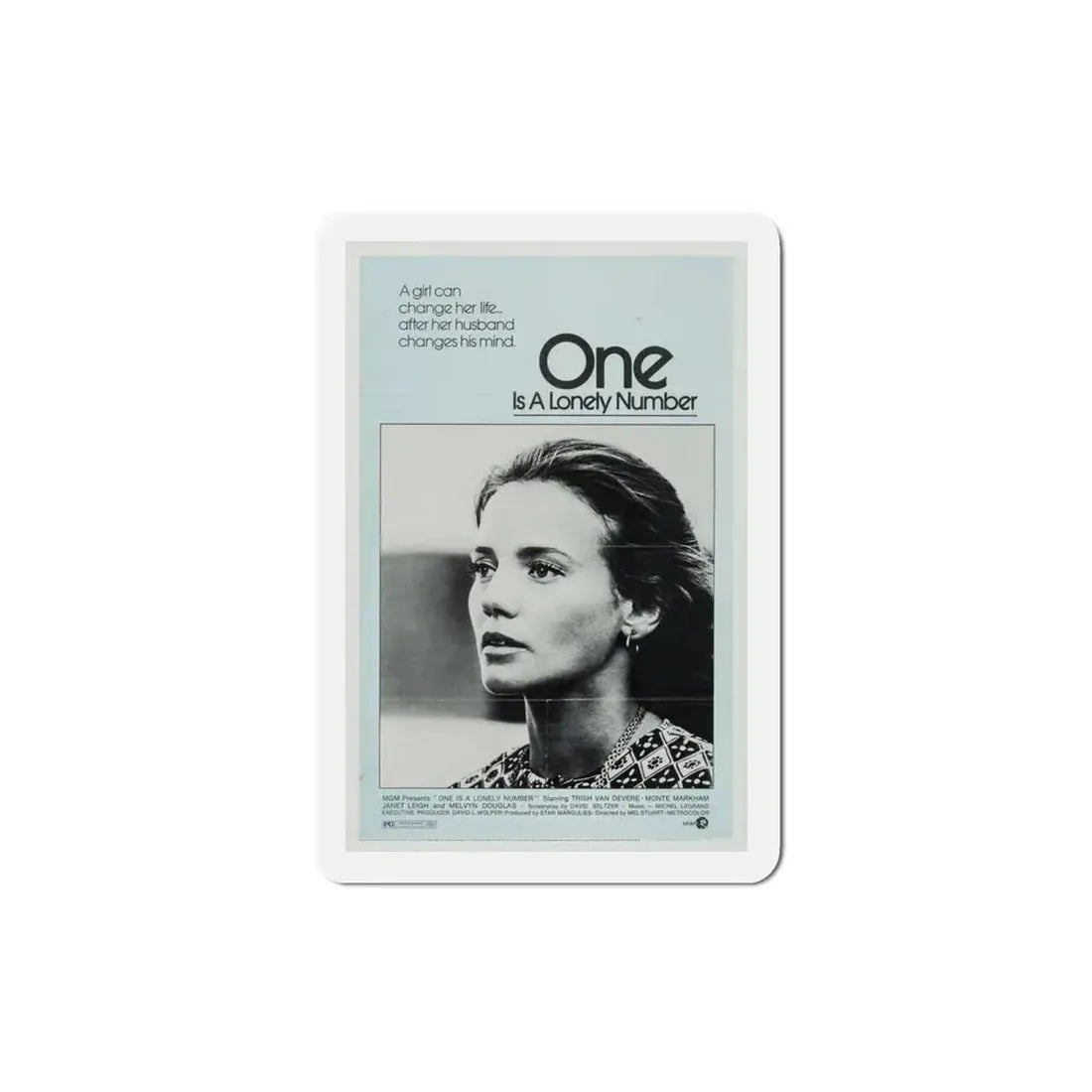 One Is a Lonely Number 1972 Movie Poster Refrigerator Magnet 3 Inch - The Sticker Space