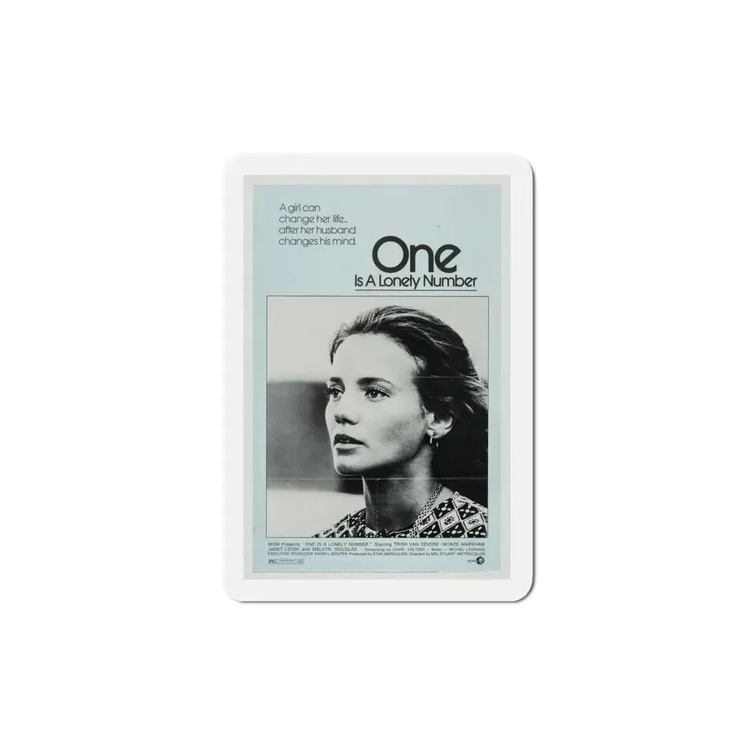 One Is a Lonely Number 1972 Movie Poster Refrigerator Magnet 5 Inch - The Sticker Space