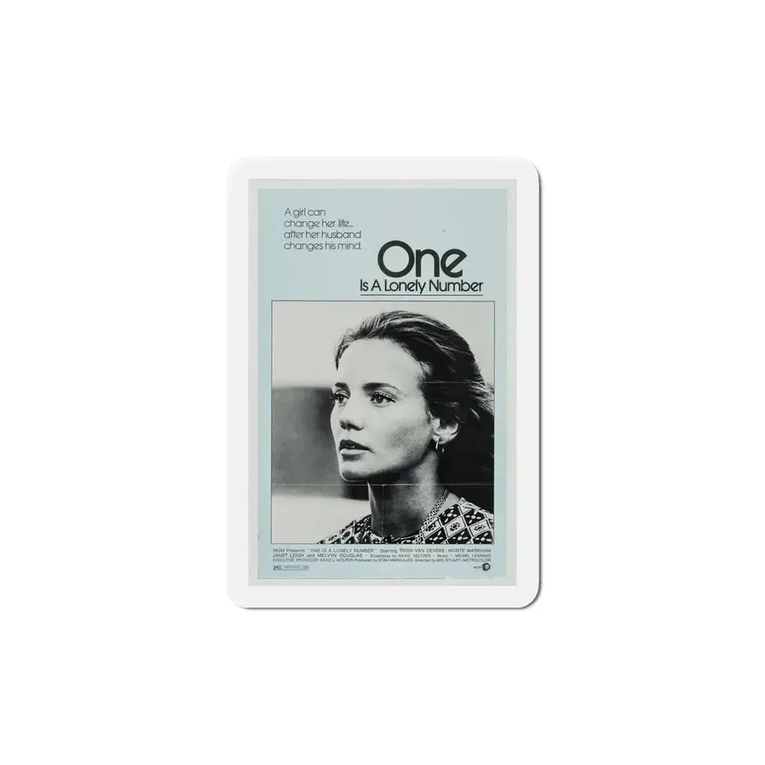 One Is a Lonely Number 1972 Movie Poster Refrigerator Magnet 6 Inch - The Sticker Space
