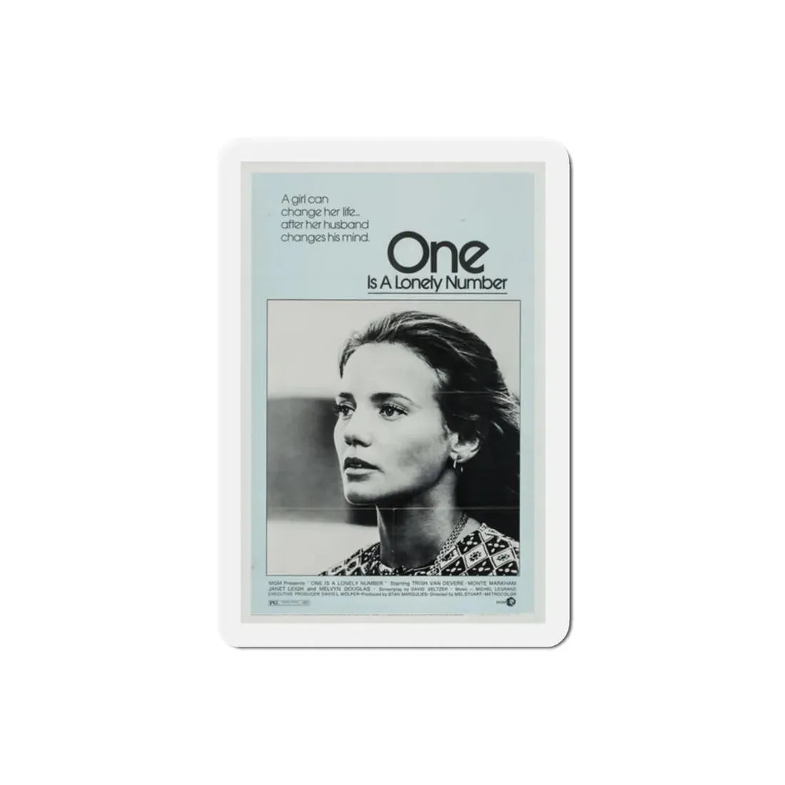 One Is a Lonely Number 1972 Movie Poster Refrigerator Magnet - The Sticker Space