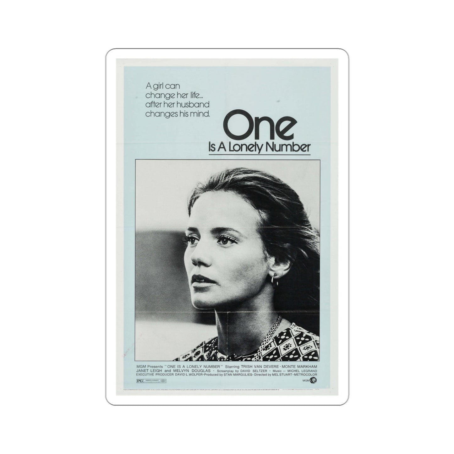 One Is a Lonely Number 1972 Movie Poster STICKER Vinyl Die-Cut Decal-3 Inch-The Sticker Space