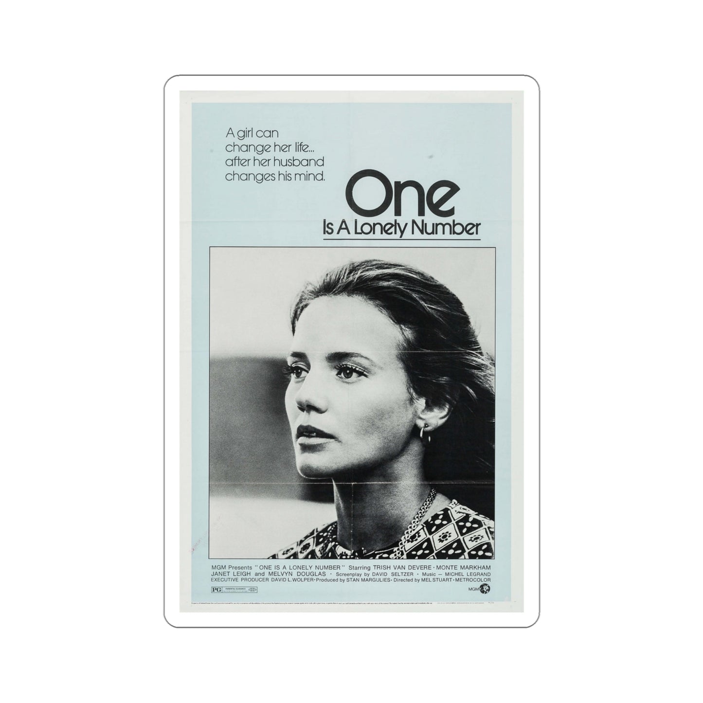 One Is a Lonely Number 1972 Movie Poster STICKER Vinyl Die-Cut Decal-4 Inch-The Sticker Space