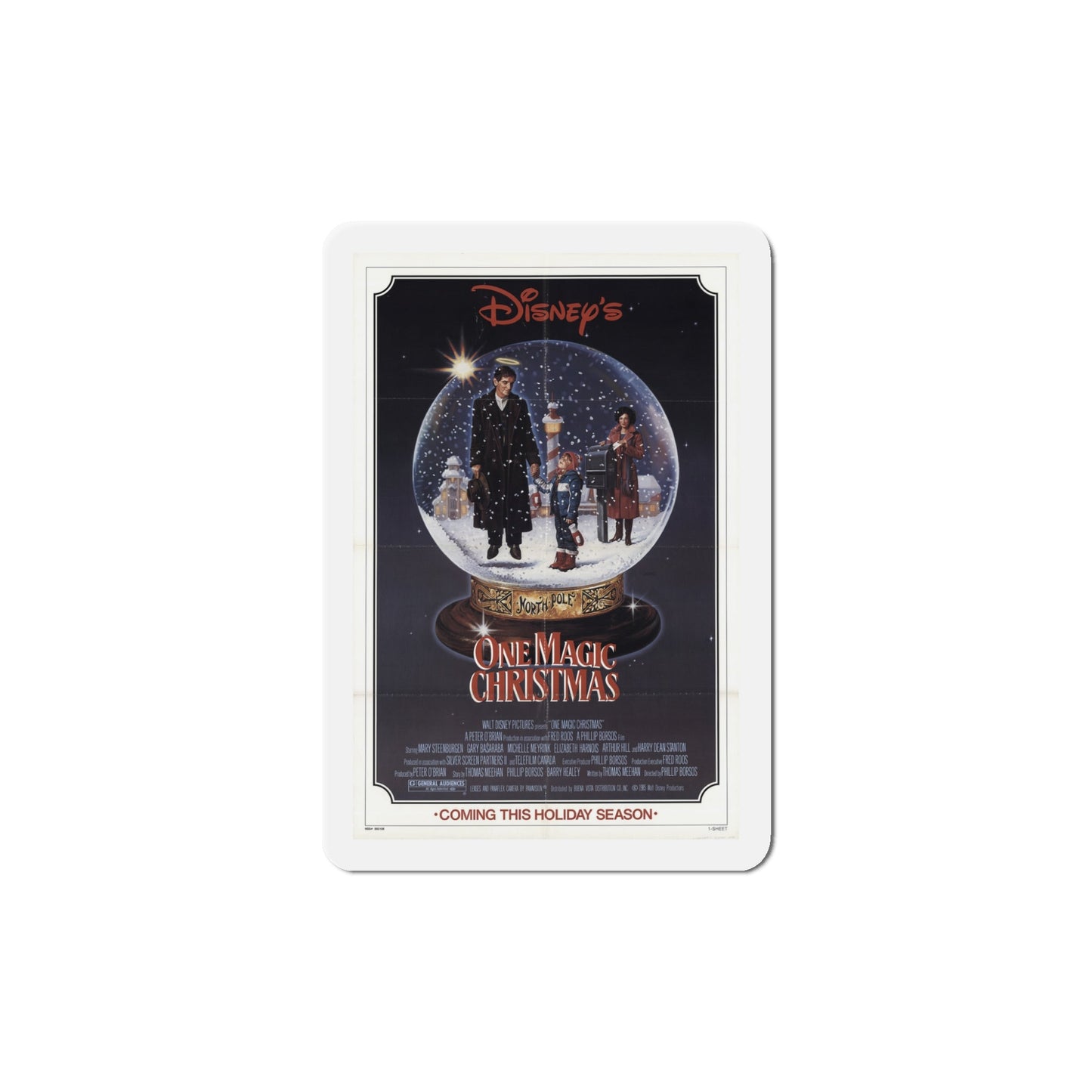 One Magic Christmas 1985 Movie Poster Die-Cut Magnet-5" x 5"-The Sticker Space