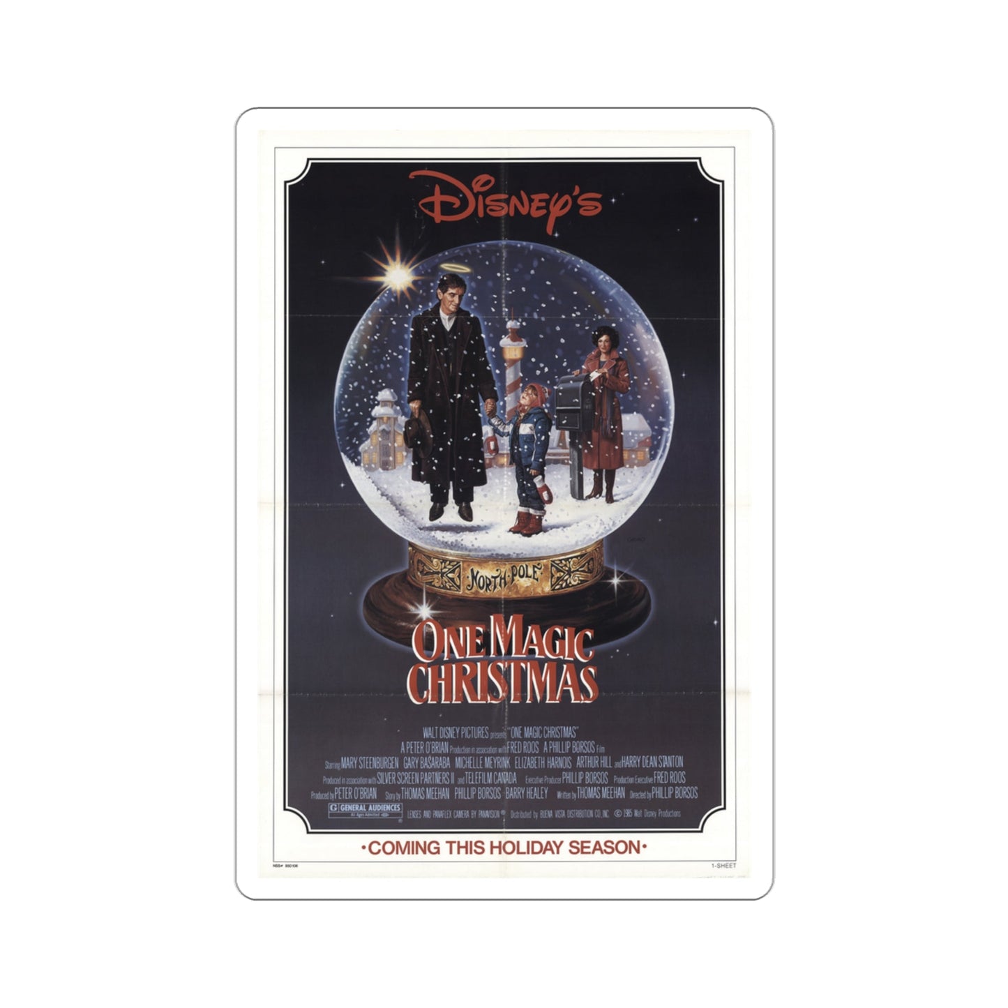 One Magic Christmas 1985 Movie Poster STICKER Vinyl Die-Cut Decal-3 Inch-The Sticker Space