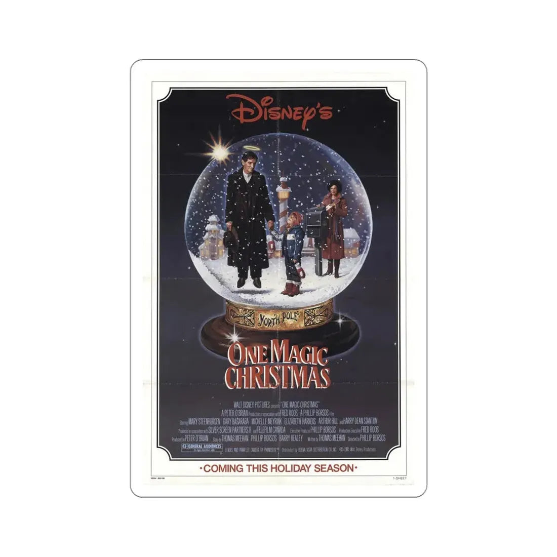 One Magic Christmas 1985 Movie Poster STICKER Vinyl Die-Cut Decal 4 Inch - The Sticker Space