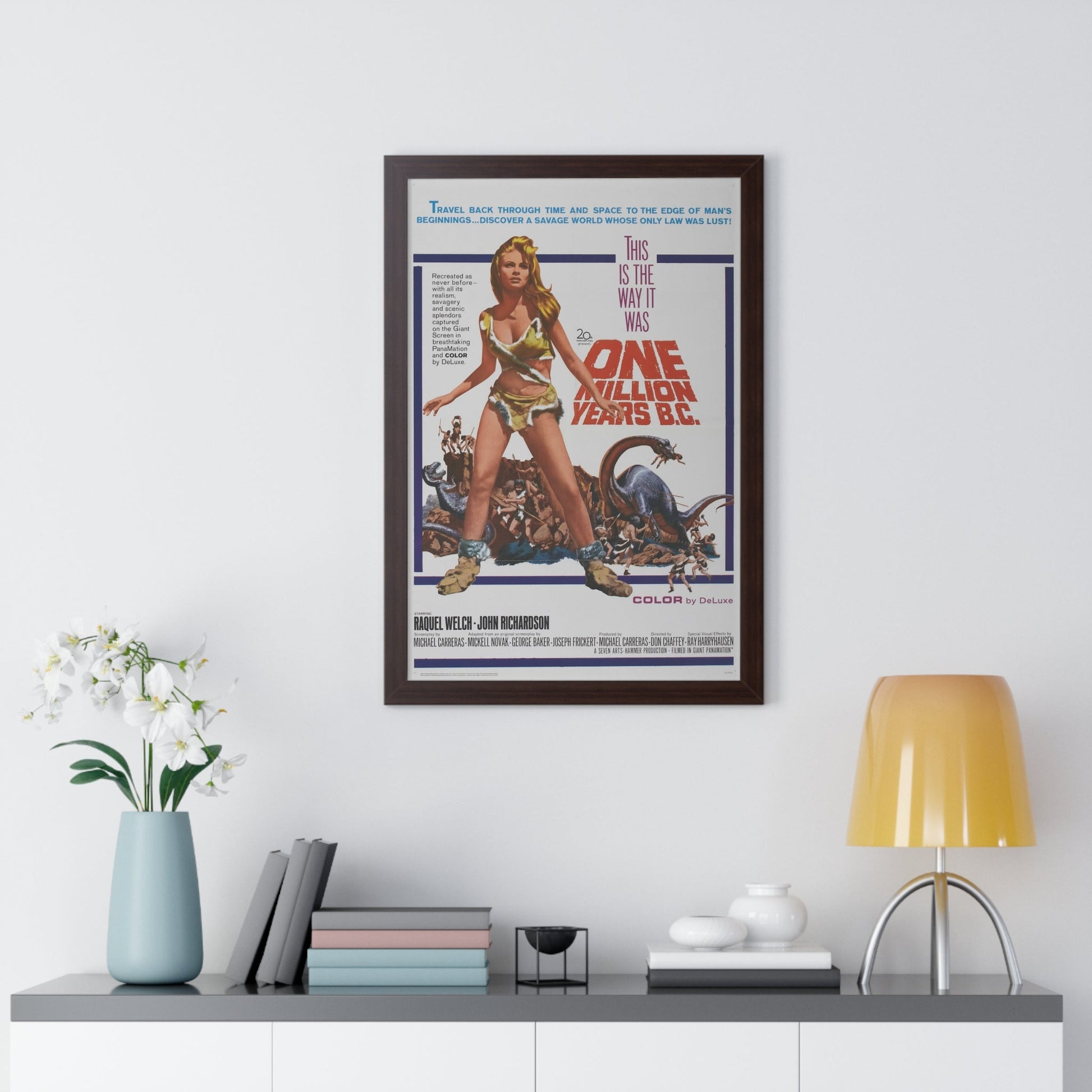 ONE MILLION YEARS B.C 1986 - Framed Movie Poster-The Sticker Space