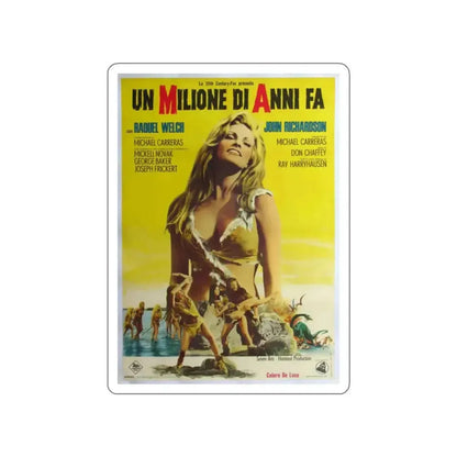 ONE MILLION YEARS B.C (ITALIAN) 1986 Movie Poster STICKER Vinyl Die-Cut Decal 2 Inch - The Sticker Space
