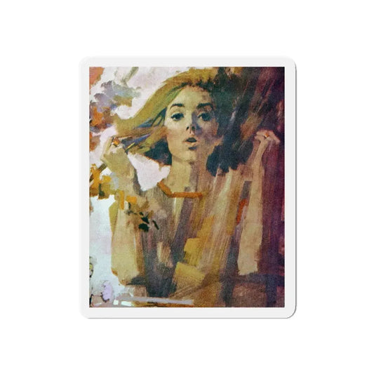 One Moment to Cherish, Good Housekeeping, February 1966 (Magazine Illustration) Refrigerator Magnet 6 Inch - The Sticker Space