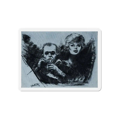 One Monday We Killed Them All (2), Cosmopolitan, November 1961 (Magazine Illustration) Refrigerator Magnet 6 Inch - The Sticker Space