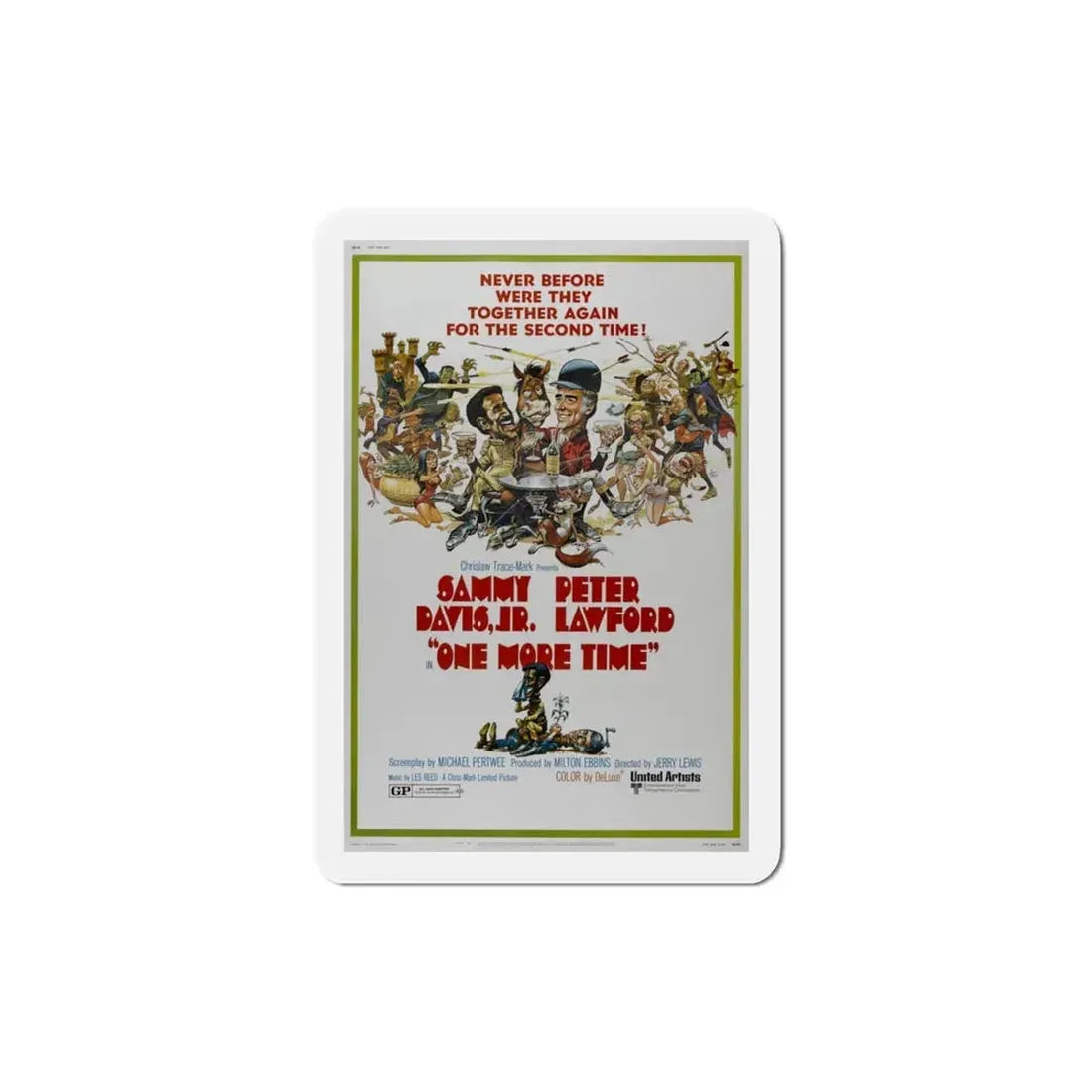 One More Time 1970 Movie Poster Refrigerator Magnet 3 Inch - The Sticker Space