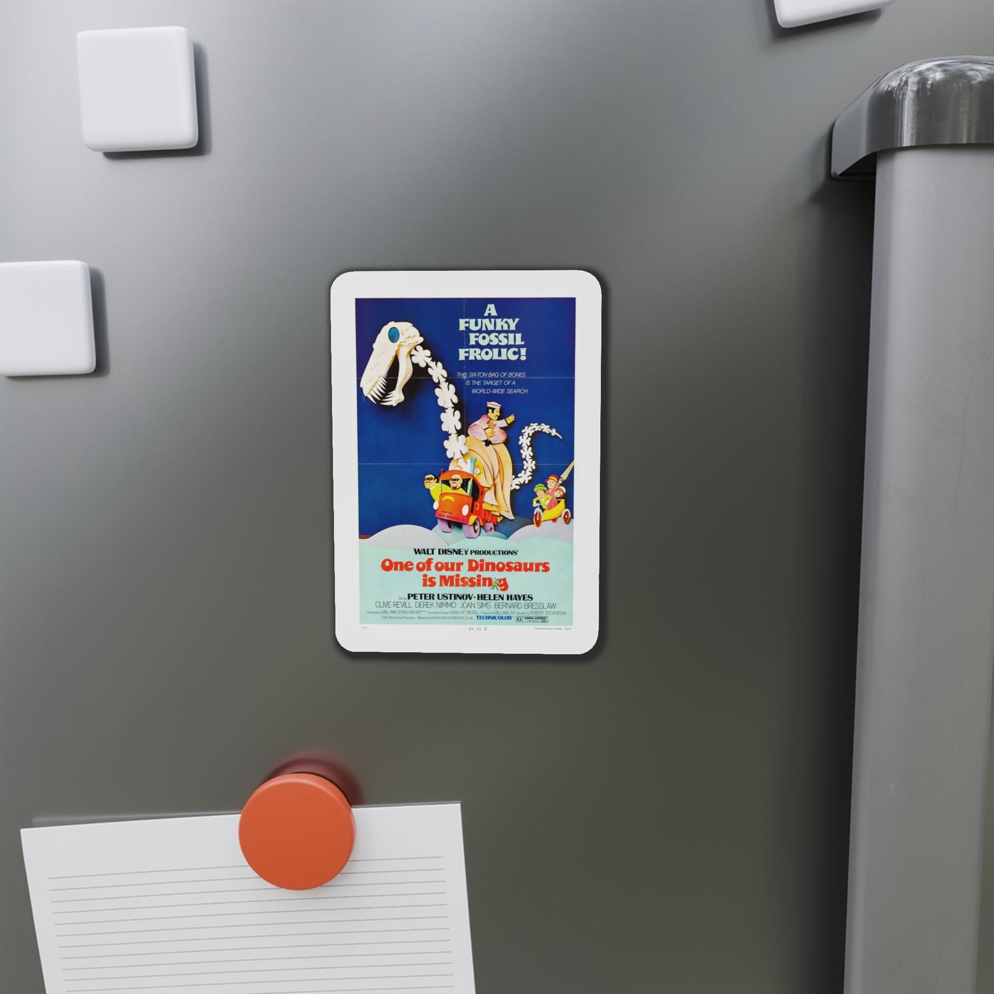 One of Our Dinosaurs Is Missing 1975 Movie Poster Die-Cut Magnet-The Sticker Space