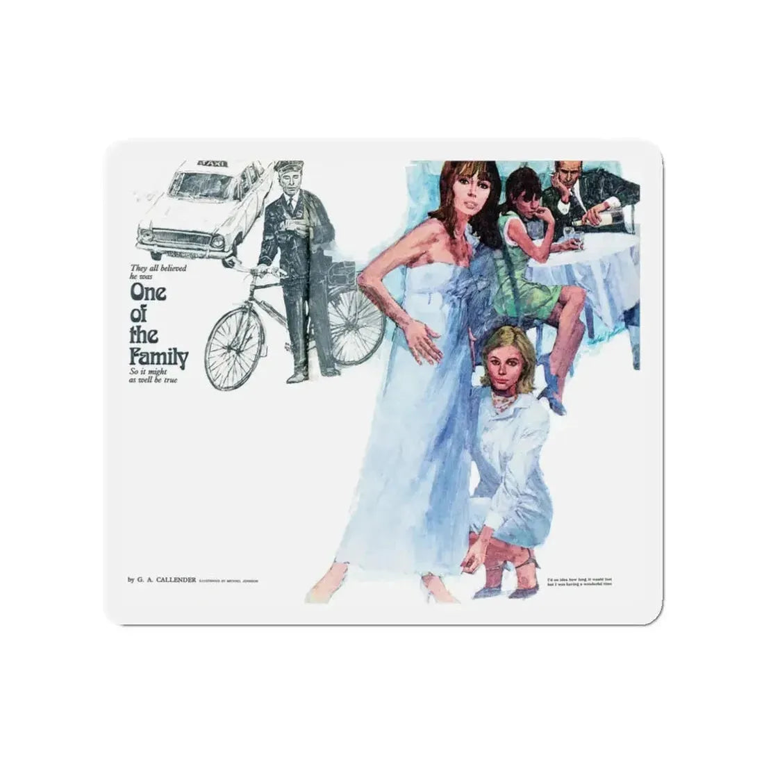 One of the Family by G. A. Callender (Magazine Illustration) Refrigerator Magnet - The Sticker Space