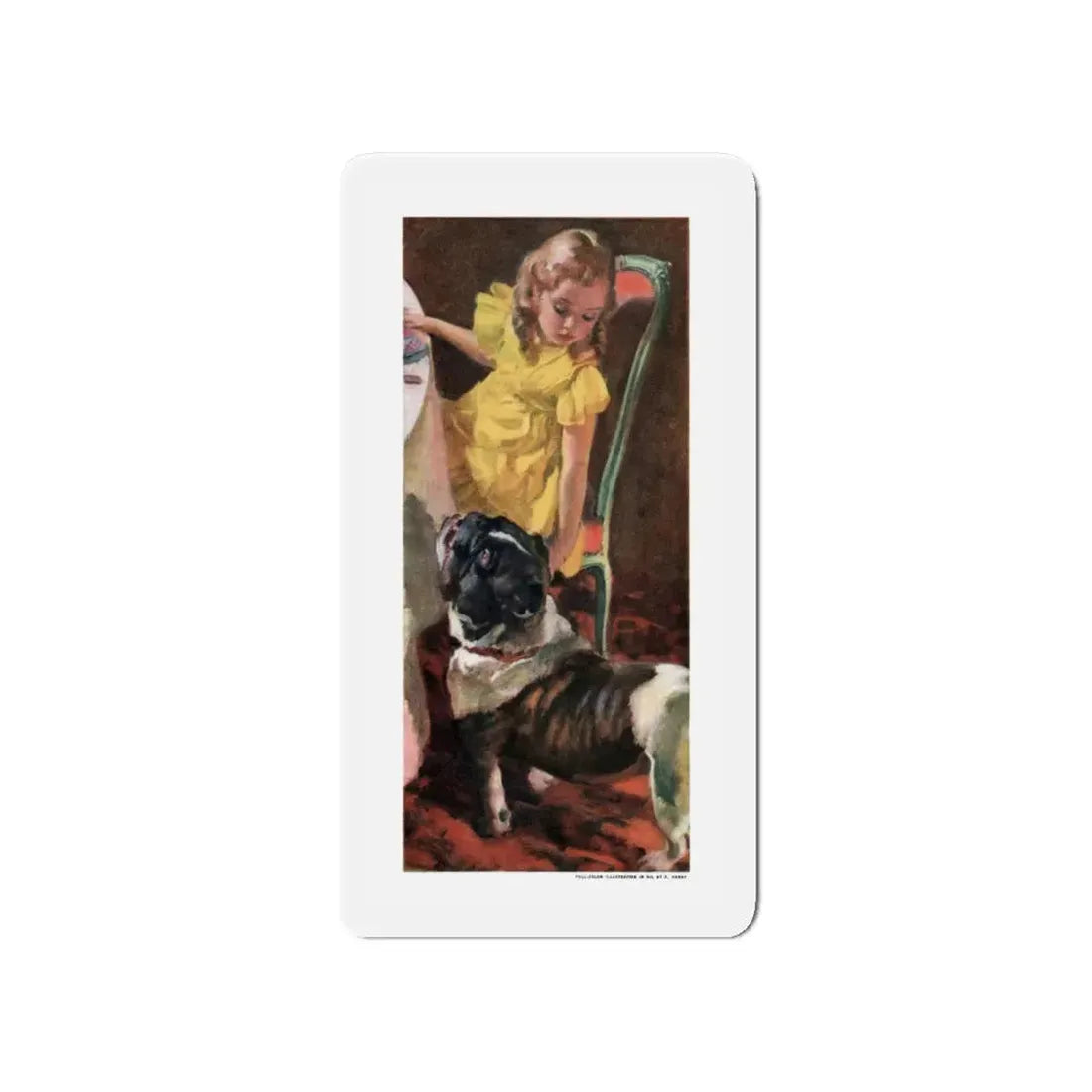 One Order of Toast, The American Magazine, December 1937 (Magazine Illustration) Refrigerator Magnet 4 Inch - The Sticker Space