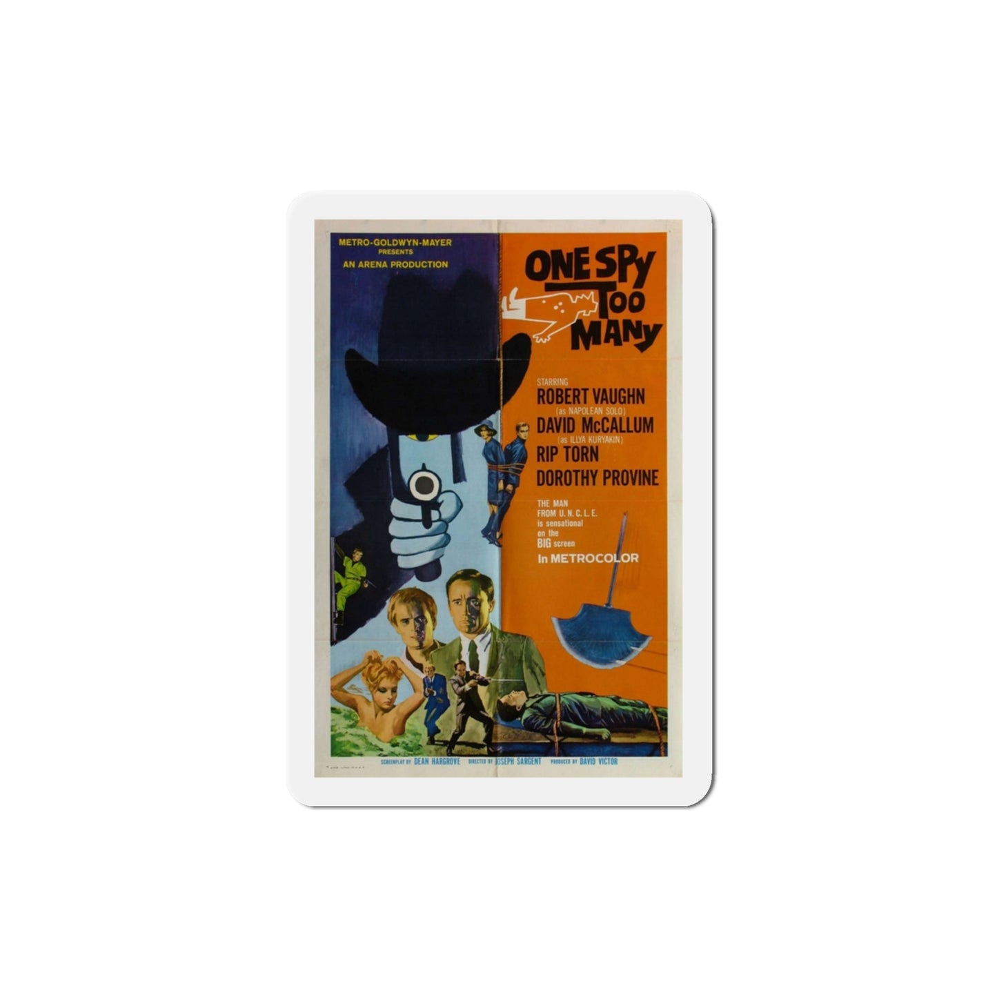 One Spy Too Many 1966 Movie Poster Die-Cut Magnet-3 Inch-The Sticker Space