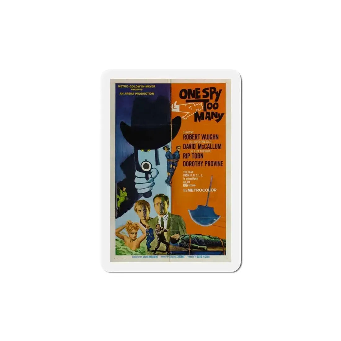 One Spy Too Many 1966 Movie Poster Refrigerator Magnet 5 Inch - The Sticker Space