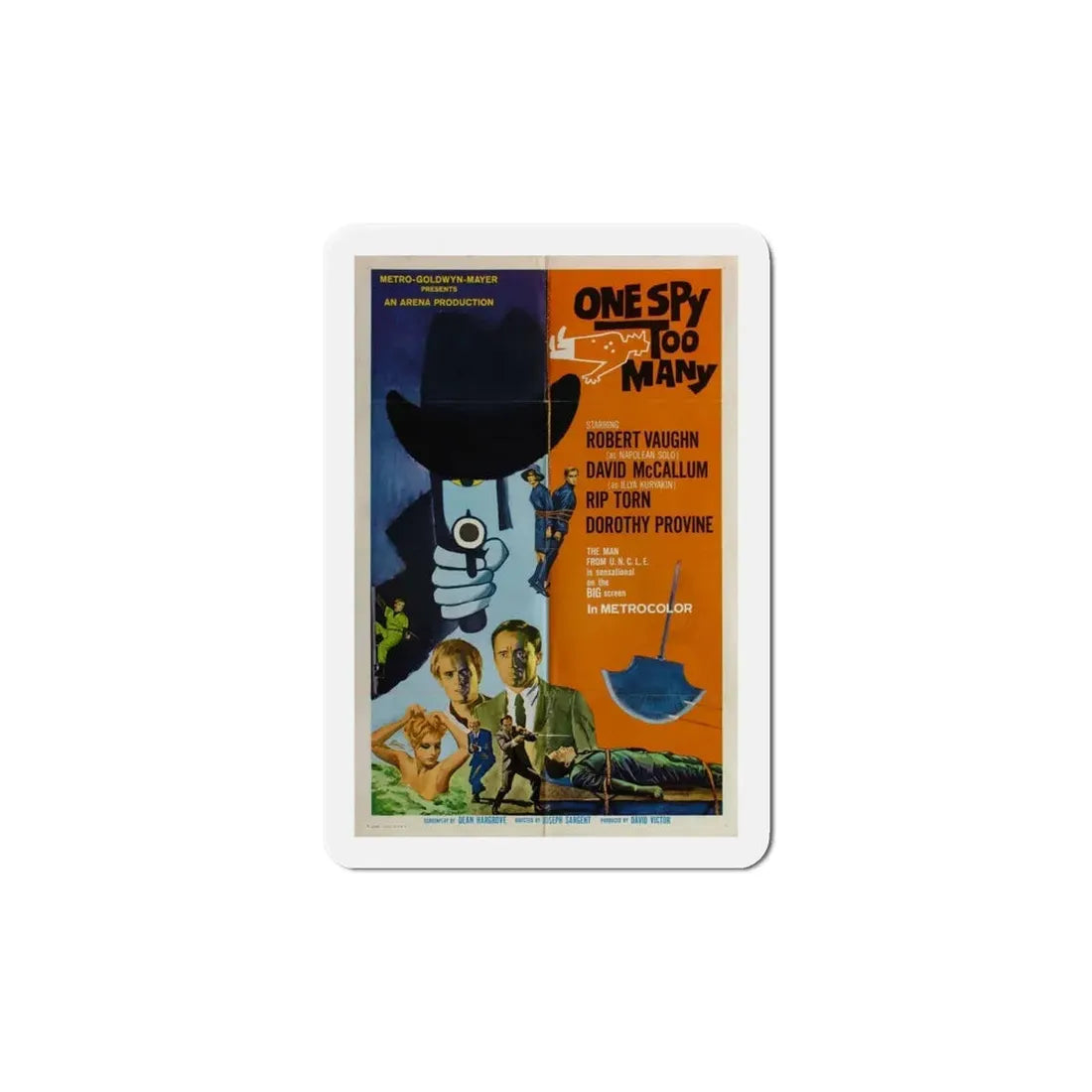 One Spy Too Many 1966 Movie Poster Refrigerator Magnet - The Sticker Space