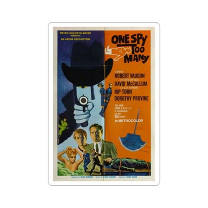 One Spy Too Many 1966 Movie Poster STICKER Vinyl Die-Cut Decal-2 Inch-The Sticker Space