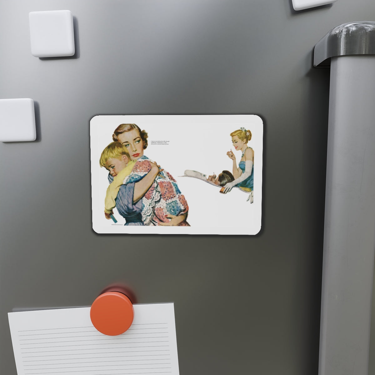 One Sunny Day, McCalls magazine Illustration, 1952 (Magazine Illustration) Refrigerator Magnet-The Sticker Space