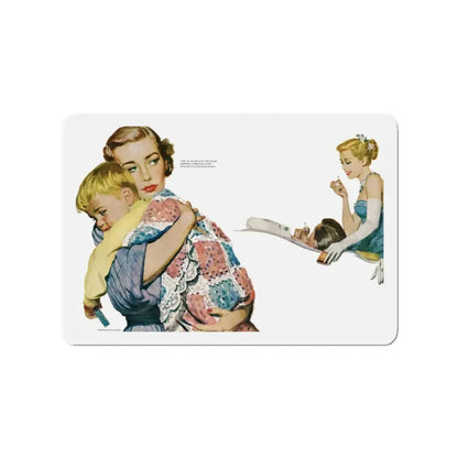 One Sunny Day, McCalls magazine Illustration, 1952 (Magazine Illustration) Refrigerator Magnet 3 Inch - The Sticker Space