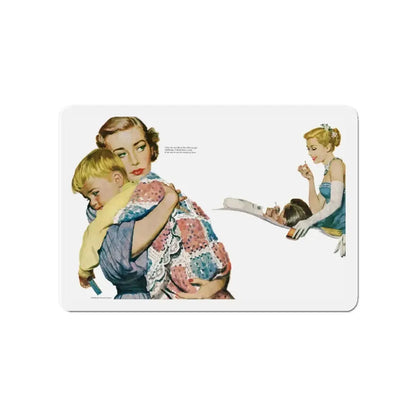 One Sunny Day, McCalls magazine Illustration, 1952 (Magazine Illustration) Refrigerator Magnet 4 Inch - The Sticker Space